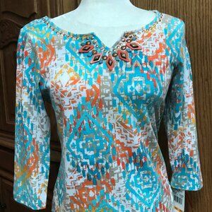 Vintage Ladies Ruby Rd. Royal Canyon collection PS top NWT